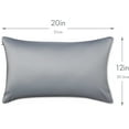 thumbnail image 2 of 12" x 20" Throw Pillow – Dark Grey: 1 PCS Luxurious Premium Microbead Pillow With 85/15 Nylon/Spandex Fabric. Forever Fluffy, Outstanding Beauty & Support. Silky, Soft & Beyond Comfortable, 2 of 7