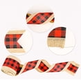 thumbnail image 4 of Heiheiup Christmas Wired Edge Ribbons Christmas Buffalo Plaid Ribbon Solid Color Burlap Ribbon Gingham Craft Ribbon For Christmas DIY Wrapping Party Bow Craft Making, 4 of 4