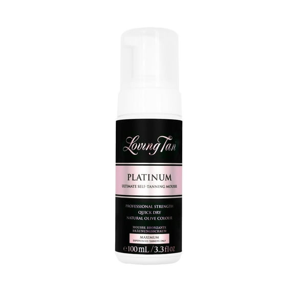 Espuma Sunless Tanner Loving Tan Platinum, color oscuro, 100 ml