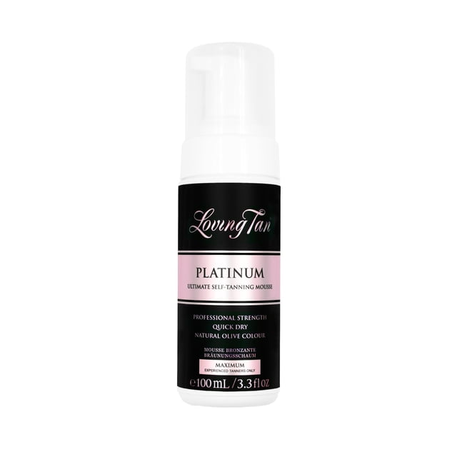 Espuma Sunless Tanner Loving Tan Platinum, color oscuro, 100 ml