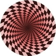 thumbnail image 1 of Ahgly Company Machine Washable Indoor Round Transitional Light Coral Pink Area Rugs, 6' Round, 1 of 7