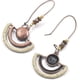 thumbnail image 4 of UBIUO - Pendientes bohemios ligeros hechos a mano con forma de abanico para mujer, geométricos, colgantes, huecos, semicirculares, joyería étnica tribal africana, 4 of 4