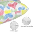 thumbnail image 5 of Kll Hand Drawn Colored Hearts Pillow Covers Envelope Closure,Super Soft And Cozy Fuzzy Fleece Pillow Case Cover 20"X30", 5 of 9