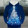 thumbnail image 5 of UVEASISHA Merry Christmas Men's Fashion Hoodie & Sweatshirts Funny Cute Santa Claus Print Pullover Tops Drawstring Long Sleeve Hooded Sweatshirt Blue L, 5 of 8
