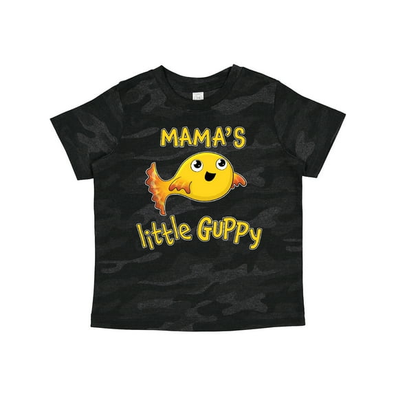Inktastic Mama's Little Guppy Cute Yellow Fish Boys or Girls Toddler T-Shirt