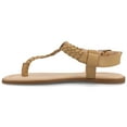 thumbnail image 3 of Journee Womens Genevive Ankle Strap Flat Sandals, 3 of 9
