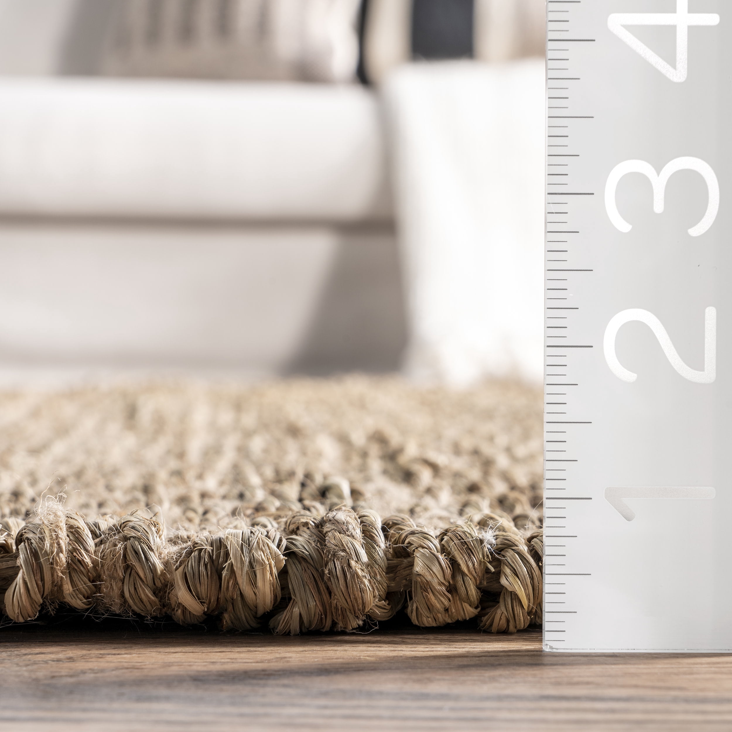 nuLOOM Tanya Casul Seagrass Fringe Area Rug, 5' x 8', Natural