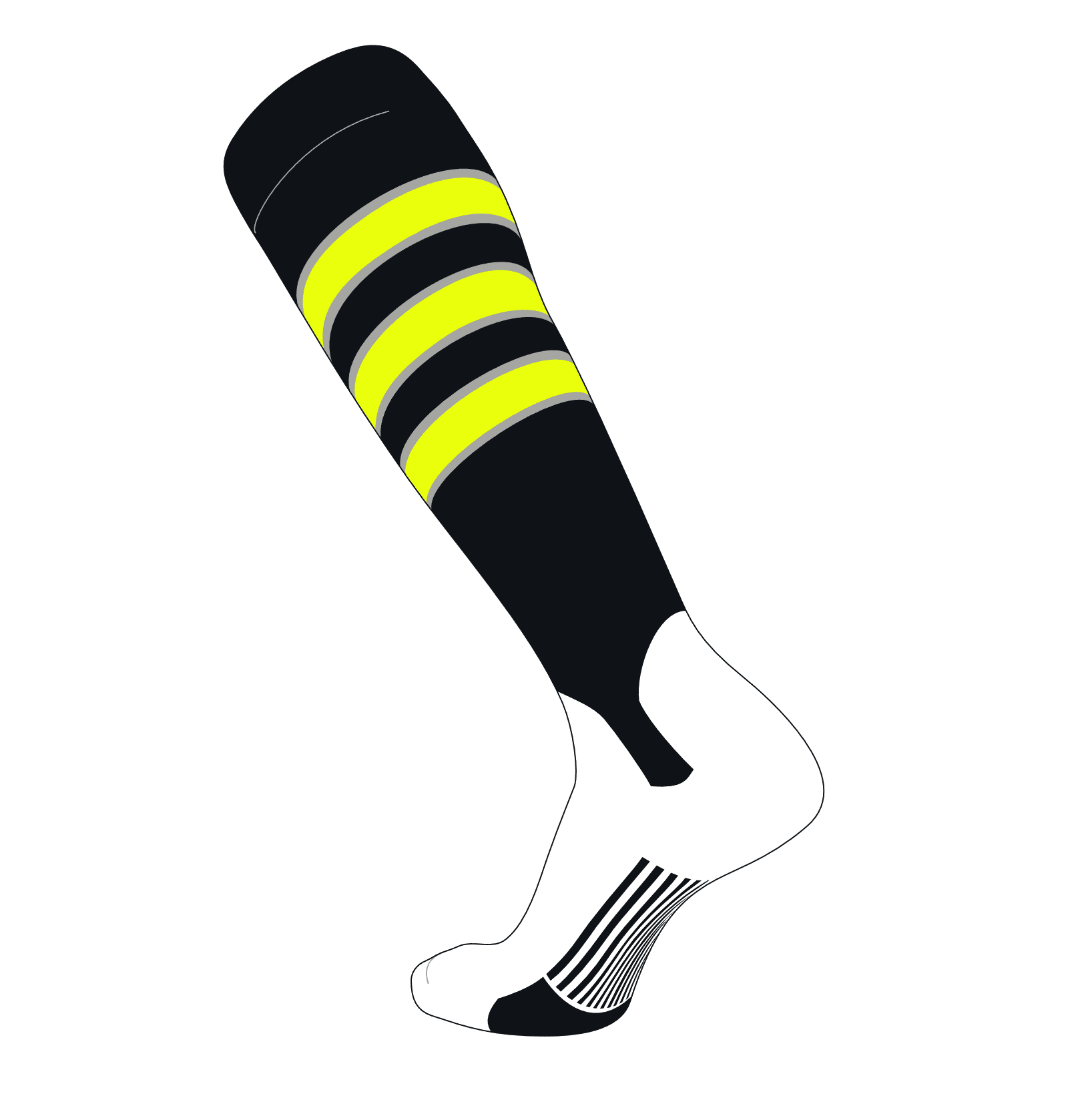 TCK Baseball Stirrups Large PRO 700D, 5in White Black Red