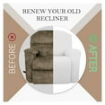 thumbnail image 5 of Recliner Slipcover Stretch Recliner Chair Cover, Leisure Jacquard Single Seat Sofa Slipcover Armchair Covers Anti-Slip Recliner Cover For Recliner Armchair-Off-white, 5 of 7