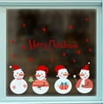 thumbnail image 3 of Pegatina Fondo de cristal de ventana de Navidad de cuatro pequeños muñecos de nieve, 3 of 5