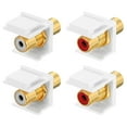 thumbnail image 1 of 4 Pcs RCA Coaxial Cable Connector for Wall Plate and Patch Panel,Gold, 1 of 6