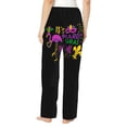 thumbnail image 3 of Picia Mardi Gras with Flamingo Womens Soft Woven Cotton Elastic Waistband Sleep Pajama Pant Lounge Sleep Pant With Pockets And Drawstring-Small, 3 of 9