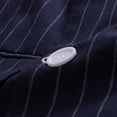 thumbnail image 7 of SMihono Men's Trendy Double-breasted Suit Jacket Blazer Lapel Collar Button Front Stretch Suit Coat Prom Wedding Long Sleeve Tuxedo Slim Fit Stripe Sports Business Pocket Work Office Navy 6, 7 of 7