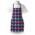 thumbnail image 3 of Xmas Apron Festive Celebration Pattern with Vertical Borders Pink Blue Floral Circles, Unisex Kitchen Bib Apron with Adjustable Neck for Cooking Baking Gardening, Dark Blue Teal Pink, by Ambesonne, 3 of 3