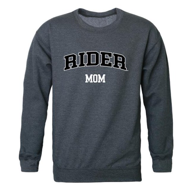 W Republic 564-368-HCH-02 Chandail en Molleton Col Rond pour Femmes Rider University Broncos Mom, Charbon Chiné - Moyen