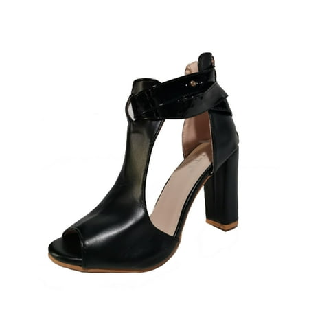 

Women s Shoes Hollow Out High Heels Fish Mouth Fashion Women Thick Heel Sandals