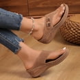 thumbnail image 2 of Domuza Orthopedic Casual Sandals for Women Non Slip Slip on Arch Support Summer Flat Sandals Breathable Walking Shoes 2026 New Comfort Orthopedic Shoes Brown 6.5（EU-37）, 2 of 4