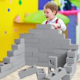 thumbnail image 3 of Zhanmai 50 Pack Foam Brick Building Blocks for Kids Thick Cinder Foam Blocks Large Rectangle Fake Bricks Construction Toy for Stacking and Building 8 x 4 x 2.4 Inch, 3 of 7