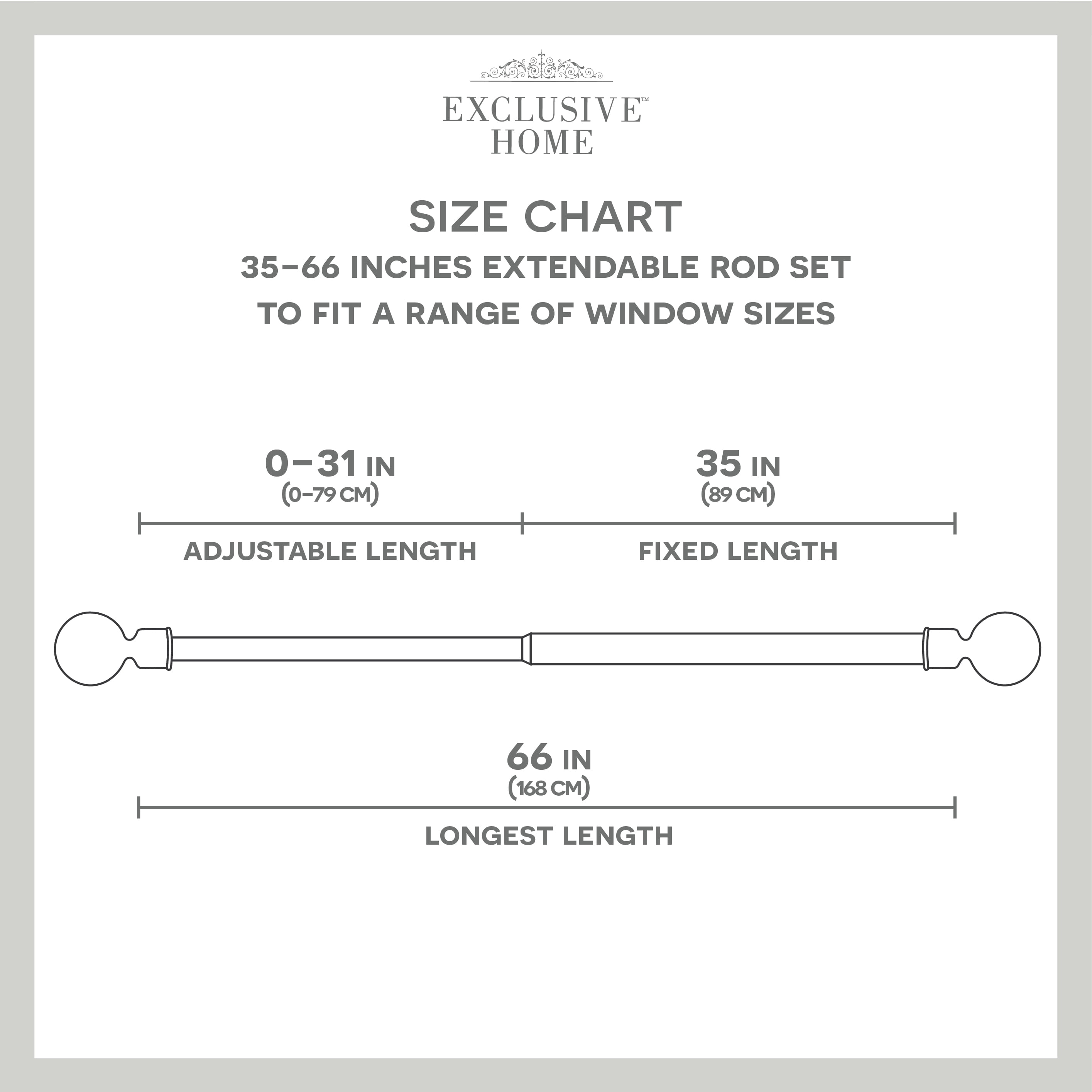Exclusive Home Hillhurst Window Curtain Rod and Finial Set