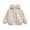 Beige, variant on TIREOW Girls Hooded Windbreaker Jacket Solid Color Zip‑Up Windproof Outerwear with Bow Decor Spring Autumn Lightweight Outdoor Windbreaker Coat
