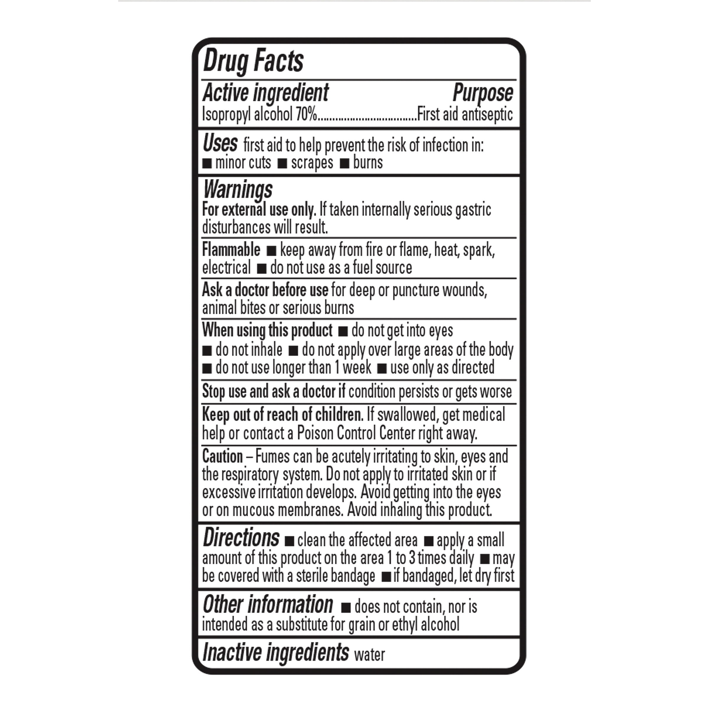 Quality Choice 70% Isopropyl Alcohol First Aid Antiseptic, 16 FL OZ - 4 Pack