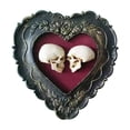 thumbnail image 2 of Xihbxyly Estatua de Calavera de Pareja, Artesanía de Resina En Forma de Corazón, Decoración Romántica de Halloween, Decoración Moderna para El Hogar, Decoración para Sala de Estar y Oficina, Idea de, 2 of 6
