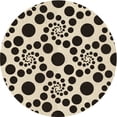 thumbnail image 1 of Ahgly Company Indoor Round Patterned Golden Blonde Gold Area Rugs, 4' Round, 1 of 6