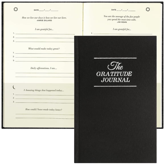 PUKYO The Gratitude Journal: Diario de 5 minutos al día con indicaciones para la afirmación Felicidad Atención plena Positividad Bienestar Diario sin fecha para mujeres y hombres (8,5 x 5,5 pulgadas)