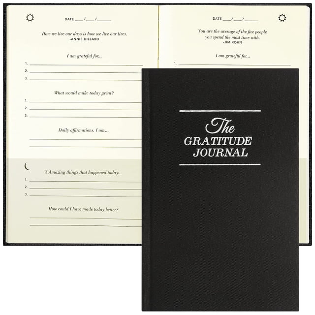 PUKYO The Gratitude Journal: Diario de 5 minutos al día con indicaciones para la afirmación Felicidad Atención plena Positividad Bienestar Diario sin fecha para mujeres y hombres (8,5 x 5,5 pulgadas)