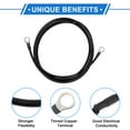 thumbnail image 4 of 1 Pc Cable de Inversor de Batería 10 AWG Gauge 7FT 3/8" Lug 5/16" Lug Cable de Batería Universal para Automóvil Vehículo Barco RV Solar Cobre Estañado Negro, 4 of 7