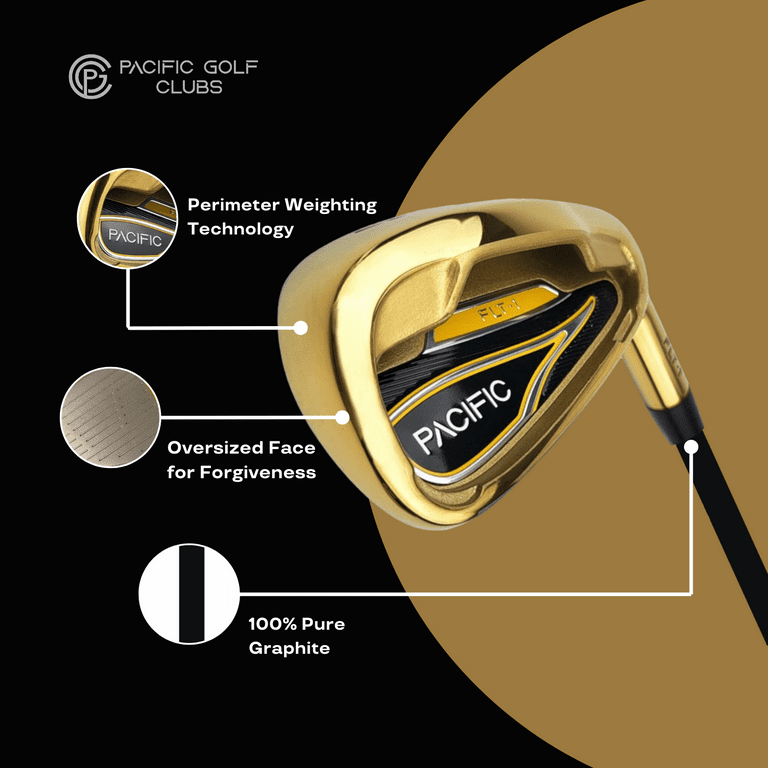 Pacific Golf Clubs Men's FLT-1 Gold Premium Iron Set #6-SW Senior