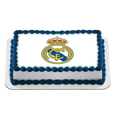 Real Madrid Football Club Logo Edible Cake Image Birthday Cake