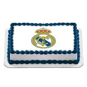 Real Madrid Football Club Logo Edible Cake Image Birthday Cake Topper Icing Sugar Paper A4 Sheet Edible Frosting Photo 1/4