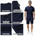 thumbnail image 5 of Satankud Men's Shirt and Shorts Set 2 Pieces Set Short Sleeve Summer Tracksuits Sets with Pockets Causal Jogging Sports Sweatsuit for Men 2 Piece Outfits Navy XL, 5 of 7