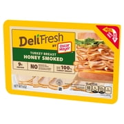 Oscar Mayer Deli Fresh Honey Smoked Turkey Breast Sliced Deli Meat, 1 Pack, for Sandwiches and Easy Lunches, Made With 100% Turkey Breast, No Artificial Preservatives, 9 oz