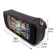 thumbnail image 3 of Italian Animal Brainro Black Leather Pencil Case Zipper Stationery Storage Bag,Ideal For Travel Lovely Functional, 3 of 6