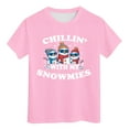thumbnail image 5 of Ulanda Funny Chillin With My Snowmies Christmas Snowman Kids T-Shirt (Pink, 7-8 Years), 5 of 5