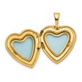 thumbnail image 5 of Lockets Sterling Silver Gold-plated & Diamond 16mm Heart Locket, 5 of 5
