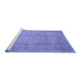 thumbnail image 2 of Ahgly Company Machine Washable Indoor Square Abstract Blue Contemporary Area Rugs, 8' Square, 2 of 4