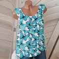 thumbnail image 1 of ICHUANYI Clearance Women Casual Sleeveless Crewneck Print Blouse Pullover Tank Tops Shirt(Blue, XL) ICHUANYI WER2023080916191, 1 of 4