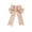 #8 Khaki, variant on Goodw7 Christmas Bow Ornaments, Cloth Tree Decorations with Attached Clip for Wreath Garland, Festive Ribbon Bows for Home Party and Gift Wrapping