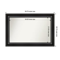 Amanti Art Custom Framed Wall and Bathroom Mirror (26.75 x 39.75 in.), Grand Black Frame