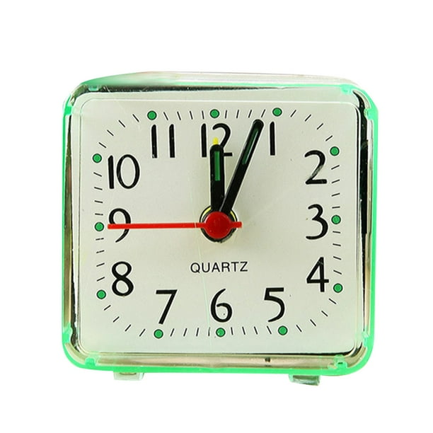 Worallymy Table Quartz Clock Desk Alarm Battery Powered Home Bedroom