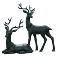 thumbnail image 3 of Leutsin Blow Mold Deer Outdoor Christmas Decoration - Elegant Deer Statues Christmas Tabletop Decorations,Ideal for Mantel Living Room Bedroom Office,Matte Texture,Black,Resting, 3 of 5
