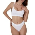 thumbnail image 2 of Penkiiy Women Bras Women Bra Lingerie Seamless Plus Size OnePiece Elastic Comfort Cotton Vest Bra Underwear White Bras, 2 of 4