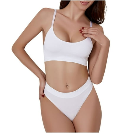 TUWABEII Women s No Rims Sling With Chest Pad Large Size Comfortable Suit Underwear Wireless T-Shirt Bra