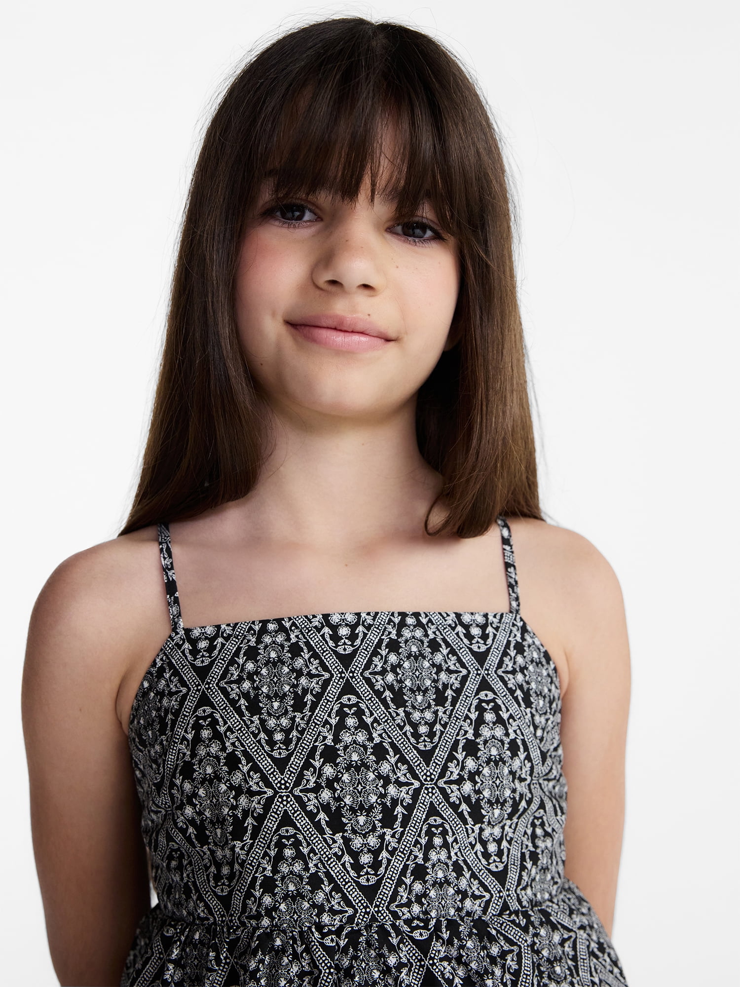 Weekend Academy Girls Sleeveless Cotton Babydoll Dress, Sizes 4-18