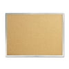 "Mead Cork Bulletin Board, 24"" x 18"", Silver Aluminum Frame"