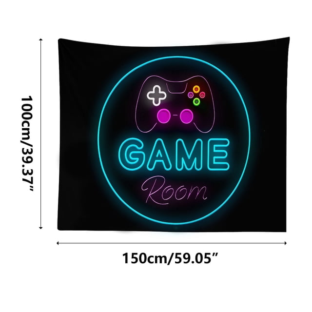onlyliua Ofertas Del Día Por Tiempo Limitado Tapiz de Juegos de Neón, Tapiz para Colgar En La Pared, Póster Decorativo para Habitación de Jugador, Tapiz, Ideas de Regalo para Niños