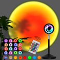 thumbnail image 1 of Sunset Lamp, 16 Colors Sunset Projection Lamp with Remote, Multiple Colors Night Light for Living Room Bedroom Holiday Decoration, USB Port--Color Changing & Fade Mode, 1 of 5